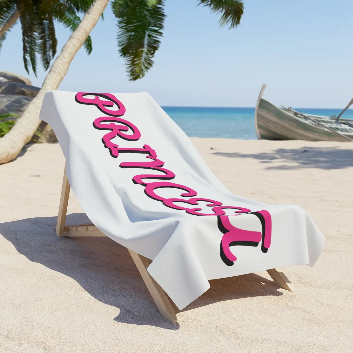 Princesa beach towel, mexican, el jefe, hispanic, latin, patron, boss