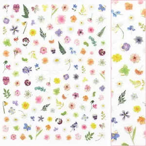 3D Embossed Nail Art Sticker / Gilded Blooms