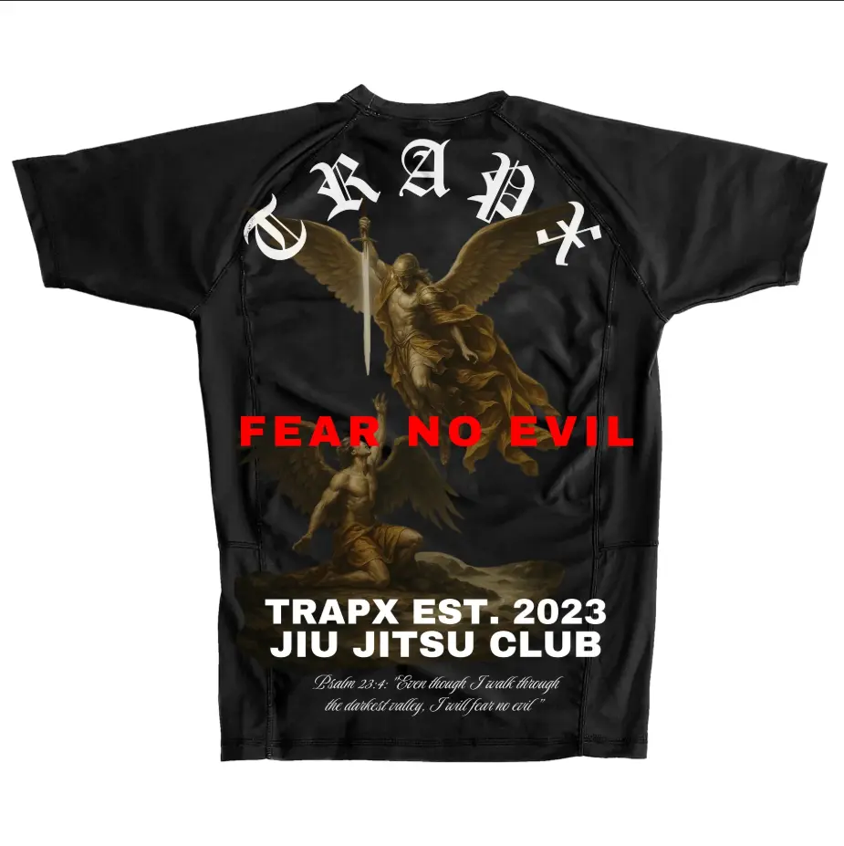 FEAR NO EVIL SHORT SLEEVE RASHGUARD - BLACK