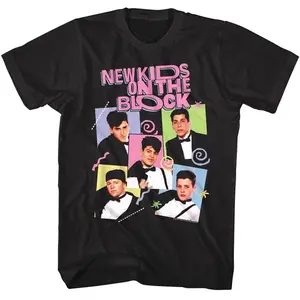 New Kids On The Block Men's Shirt Hangin Tough Boy Band 80s Tops