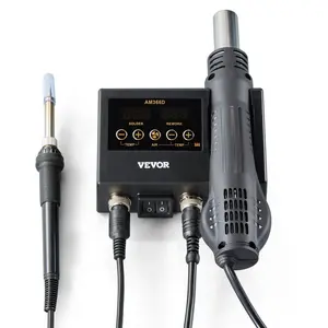 VEVOR 2-in-1 Hot Air Rework & Soldering Station 750W with Adjustable Temp LED Digital