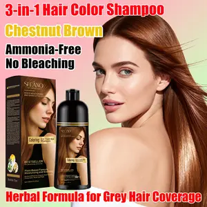 Not too bold, not too light – Chestnut brown is just right,3-in-1 Hair Dye Shampoo,Wash, dye, condition all in one Gray coverage? Done.Healthy-looking color, no damage