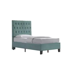 Dreamzon Luma Blue Twin Upholstered Bed