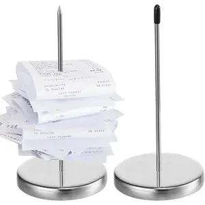 Receipt Holder 2 count Ticket Holder Ticket Stabber for Restaurant Receipt Holder Spike Bill Fork Check Spindle for Restaurant Bars Hotel Office