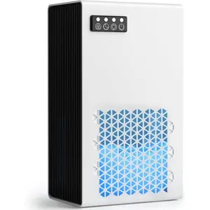 Dehumidifier for Home with 99oz Water Tank Auto Shut Off Drain Hose Sleep Mode for Bedroom Basement Bathroom RV White