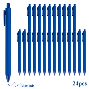 24-Pack Blue Ink Ballpoint Pens, Lightweight & Portable, 1.0mm Tip, Smooth Writing, Ideal for Office & Gift Use, Fine Point Pens