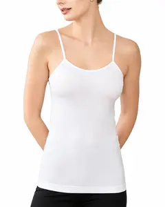 Women's Modal Seamless Camisole Tank Top – Soft Stretch Slim Fit Layering Cami