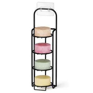 SpaceAid 4 Tier Shampoo Bar Holder for Shower, Black