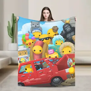 Wobbly Life Holiday Games Blankets  Airplane Travel Flannel Throw Blanket For Couch Bed Soft Quality Bedspread Birthday Present  Lightweight and skin-friendly, a must-have for home and travel.