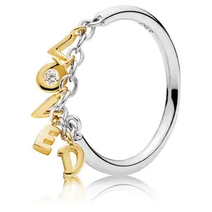 PANDORA Loved Script Ring 18k Gold Plated PANDORA Shine