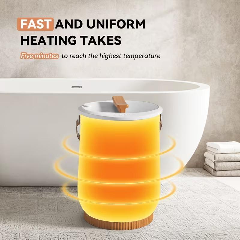 Deluxe Towel Bucket with 4 Modes & Self-Closing System - Instant Hot Water Suitable for Bathrooms, Spas, for or Commercial Use, Plug-and-Play, Ideal Gift for Festivals ( Plug, Voltage Compatible)
