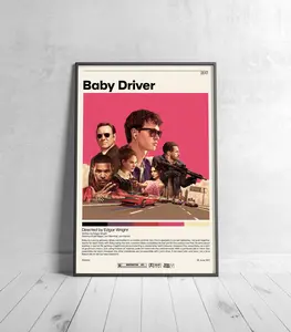 Baby Driver | Edgar Wright, Minimalist Movie Poster, Vintage Retro Art Print, Custom Poster, Wall Art Prin, Home Decor Artistic Ornaments