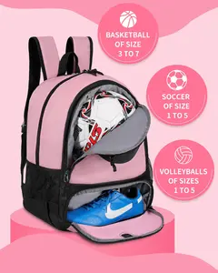 Youth Soccer Bag-Soccer Backpack & & Backpack for Football Volleyball Basketball,with Ball Compartment and Separate Cleat Training Package Sporty Pocket Design