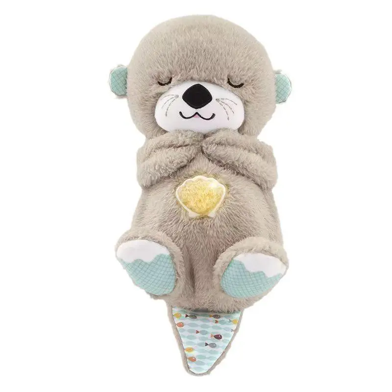 Calming Breathing Otter Plush – Anxiety Relief Sleep Companion with Rhythmic Motion, Soft Lights & Soothing Music | Sensory Stress-Relief Toy for Kids & Adults
