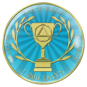 1000 Days Alcohol Sobriety Medallion, Chip, Token, Coin