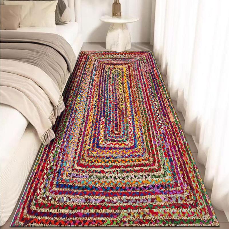 Boho Style Rug, 1 Count Non-slip Floor Mat, Decorative Carpet for Home ...