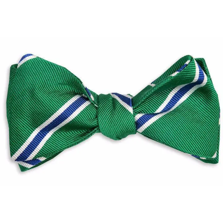 Green Noble Stripe Bow Tie
