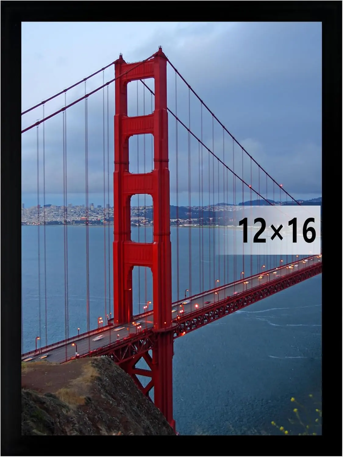 12x16 Frame Wall Hanging Picture Frames, Black, 1 Pack