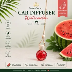 Car Diffuser, Portable Aromatherapy Car Air Freshener for Vehicle Dashboard, Long-Lasting Fragrance Diffuser with Adjustable Mist