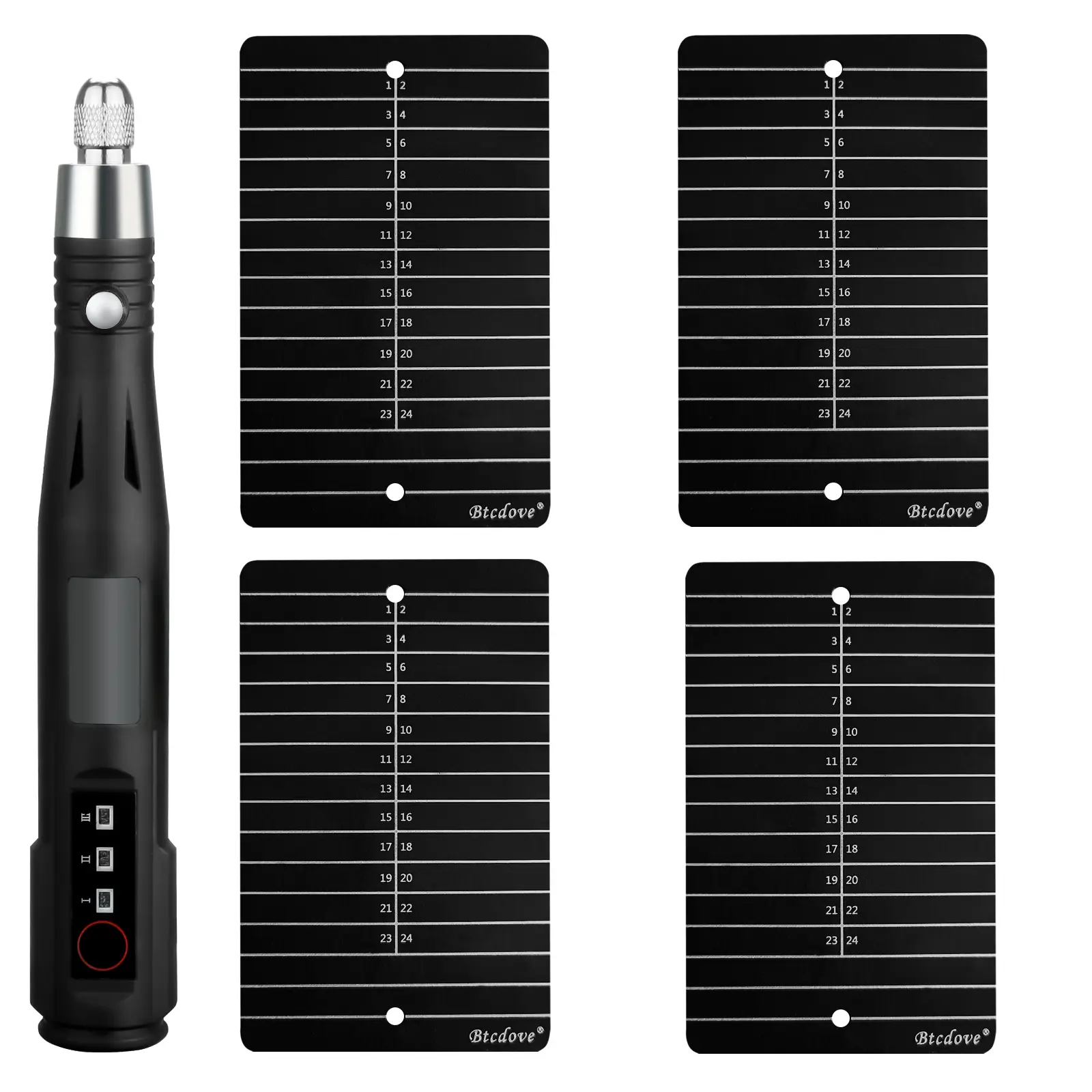 Electric Four-Plate Engraving Set - Titanium Crypto Seed Phrase Storage | Fireproof, Corrosion-Resistant, Rust-Free | Compatible with Ledger MetaMask Safapal All Software and Hardware Wallets