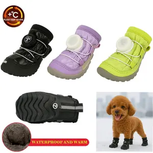 Waterproof Dog Shoes for Small & Medium Dogs Paw Protector Boots with Reflective Anti-Slip Sole for Safe Walks and Everyday Use