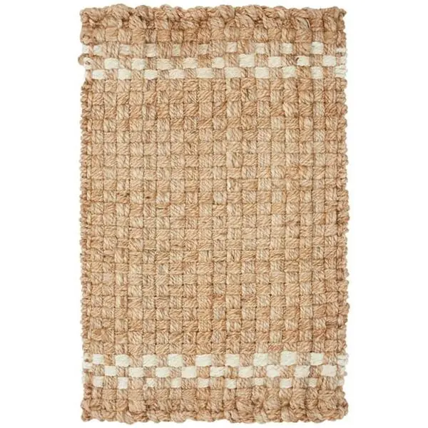 Beautiful Doormat de Yute Tejido a Mano para Exteriores de Drew Barrymore, 18" x 30", Blanco/natural