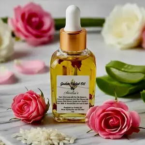 Golden Facial Oil Super Hydrating with Rice Oil, Turmeric, Chamomile,  Calendula, Aloe Vera Mineral Oil,  Sesame, Rose, Canola, Lanolin, and Vitamin E