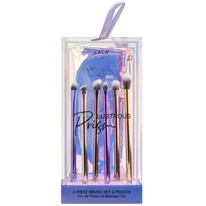CALA LUSTROUS PRIMS : BRUSH SET & POUCH (6pcs)
