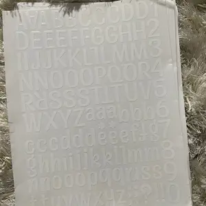 White Alphabet A-Z Uv Dtf Wrap