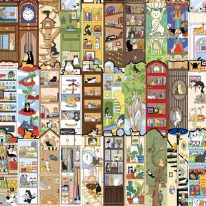 Cartoon Cat Pattern Bookmark, 30pcs/set Cute Fun Reading Bookmark, DIY Decorative Bookmark for Home School Office