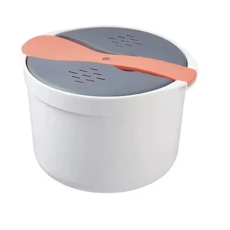 Microwave Oven Rice Cooker Portable Food Container Multifunction Steamer Rice Cooker Bento Lunch Box Steaming Utensils| Food-Grade PP Plastic | All-in-One Rice Cooker & Steamer Kitchenware Home Food Steamer For Cooking