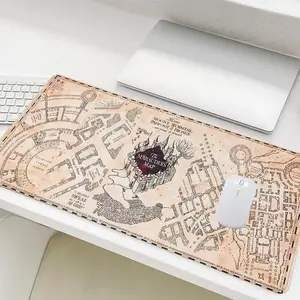 Magic Castle Map Design Mouse Pad, Rectangle Gaming Mouse Pad, Office Keyboard Pad, Desk Pad, Computer Mouse Pad for Home Office, Computer Accessories