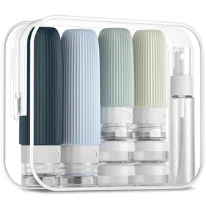 16 Pack Travel Bottles Set, TSA Approved Leak Proof Silicone Squeezable Containers for Toiletries, Refillable Travel Accessories for Conditioner, Shampoo, Lotion & Body Wash Accessories Organiser Canister