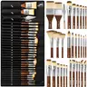 Nicpro 30-Pack Professional Paint Brush Full Set - Artist-Friendly Craft Kit with Spatula, Cloth Roll, DIY Painting Supplies, Watercolor Art Supplies, Painting Accessories for Creative Expression (Adults & Beginners)