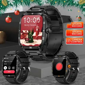 1.96’’ Smart Watches Compatible with iPhone Android Phones, 3ATM Waterproof Smartwatch with 100+ Sports Modes Pedometer Weather Check Multifunctional Digital Watch Gifts for Men