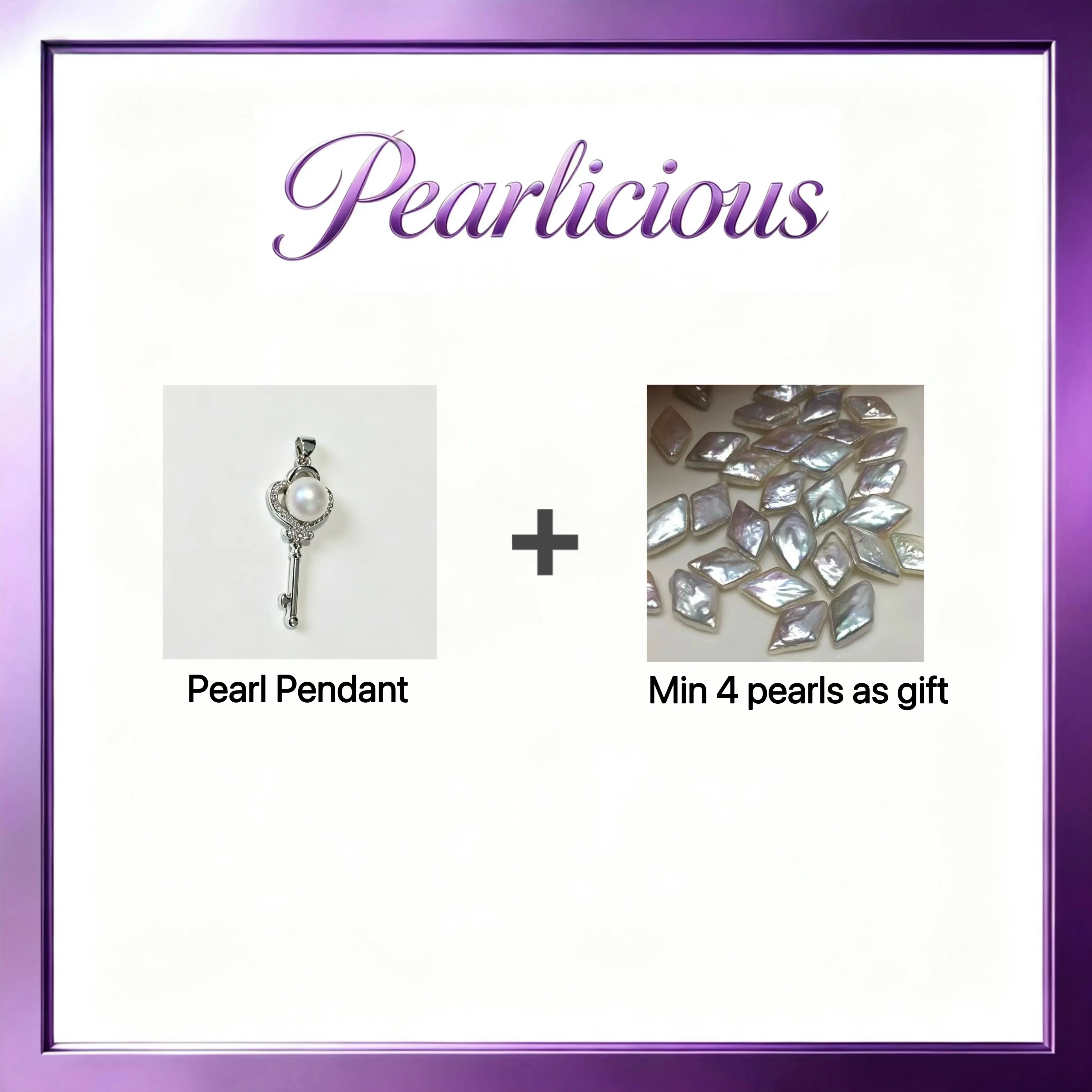 Pearl pendant with Freshwater Diamond pearl Gift (4 Pearl)[live opening] / Freshwater Pearl Pendant Random Pearl Color In Jewelery