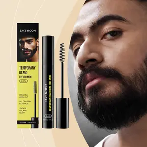Men’s Jet Black Beard & Eyebrow Dye Cream, Moisturizing Nourishing Facial Hair Color, Natural Long-Lasting Fade-Resistant Beard Tint for Male Grooming