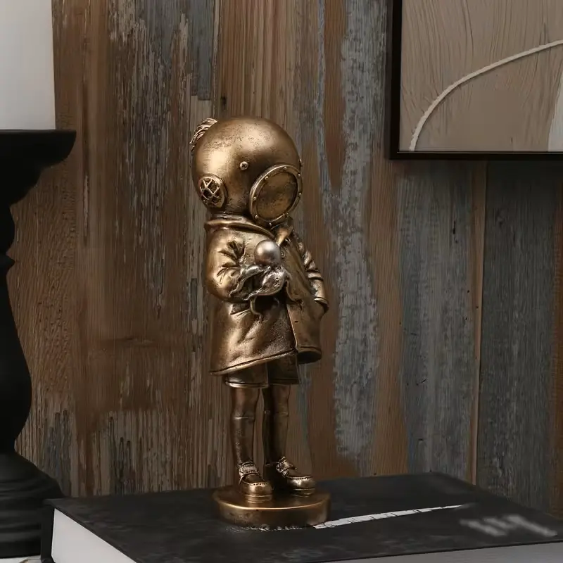 Banksy Deep Sea Diver Resin Sculpture Statue, Decorative Sculptures, British Graffiti Art Decor, Indoor Outdoor Decoration, Home Office Ornament, Multifunctional Gift