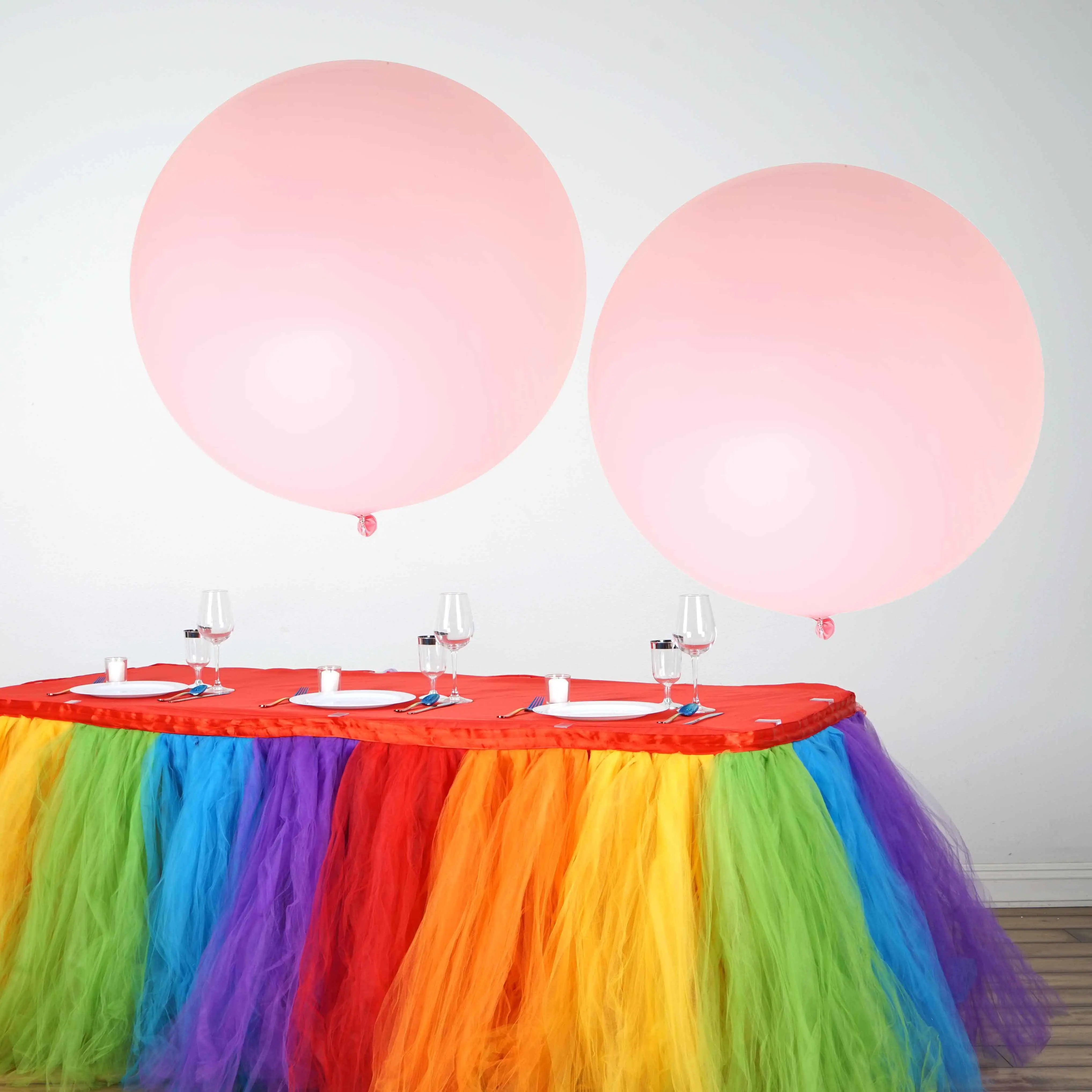2-Pack 32" Matte Pastel Blush Latex Balloons, Helium or Air Fillable, for Baby Shower, Birthday-Themed Balloon Decor, Ceiling & Hanging Decor, Ceiling Decoration, Wedding