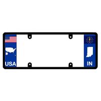 F.  Horizontal Flag + Map 🇺🇸