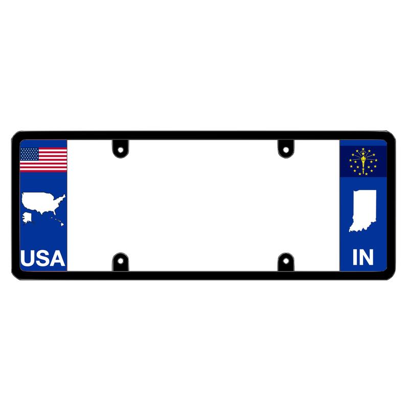 DFS Indiana IN Patented License Plate Frame Holder