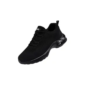 Steel Toe Shoes for Women Lightweight Safety Shoes Air Cushion Comfortable Slip Resistant Indestructible Women's Puncture Proof Work Sneakers Footwear Mesh Walking Shoes Worker Girl Closed