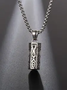 Vintage Perfume Bottle Design Pendant Necklace, Stainless Steel Jewelry for Party, Daily Clothing Decor, Trendy All-match & Exquisite Jewelry for Birthday Gift