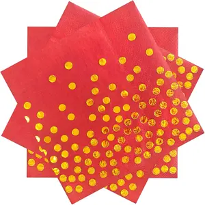 13 x 13 Inches Red Party Napkins,100PCS Red and   Beverage Napkin for Birthday Wedding Graduation 2025