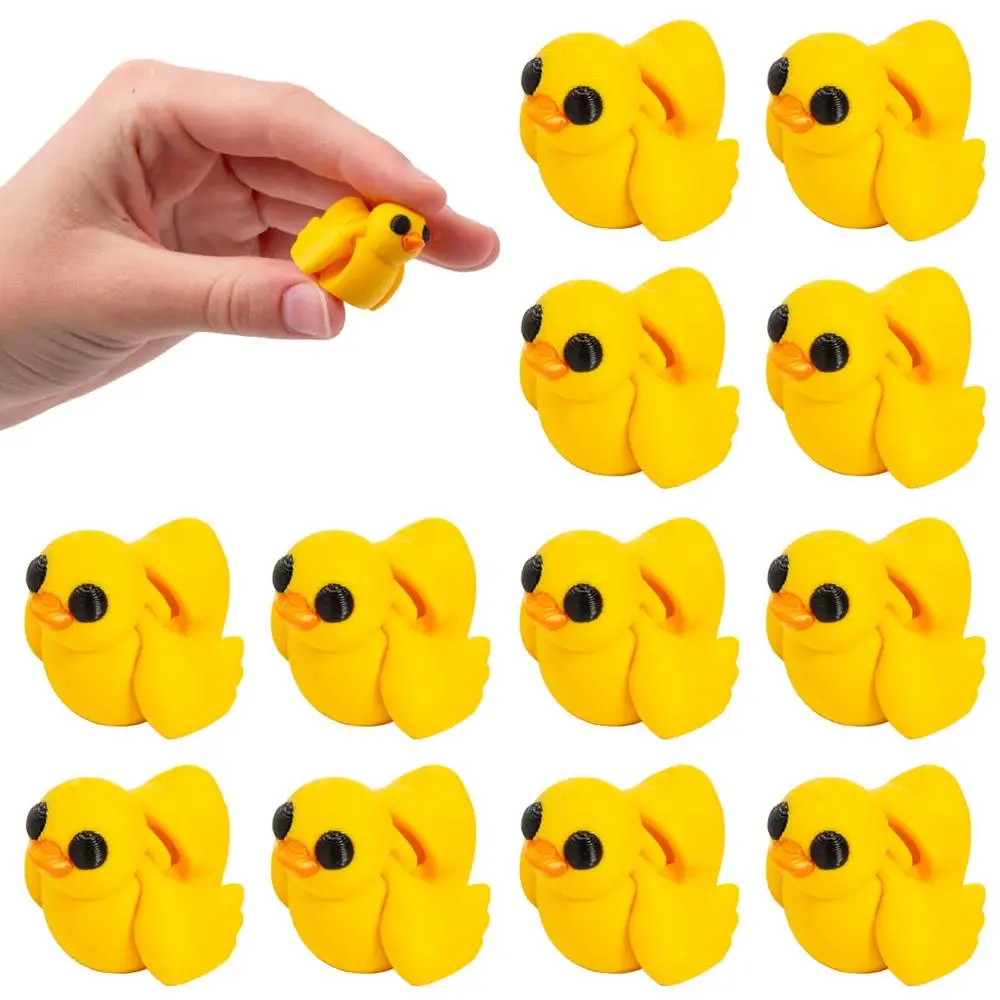 3D-Printed Segmented Duck Fidget Toys - 1", 12 Pcs
