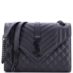 Pre-owned Yves Saint Laurent Leather Shoulder Bags Saint Laurent Classic Monogram Envelope Satchel Mixed Matelasse Medium by Rebag