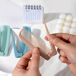 Portable Folding Straight Tooth Comb, Anti-Static Design, Simple Style, Ideal for Home Use & Travel, Pocket-Sized Hairbrush, 1 Count