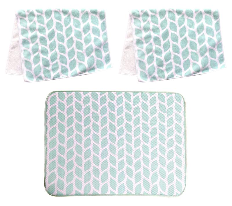 Temp-tations XL Drying Mat and (2) Microfiber Towels Set