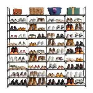 10 Tiers Shoe Rack Storage Organizer Shoe Shelf Organizer for Entryway Holds 80 Pairs Shoe, Stackable Shoe Cabinet Shoe Rack