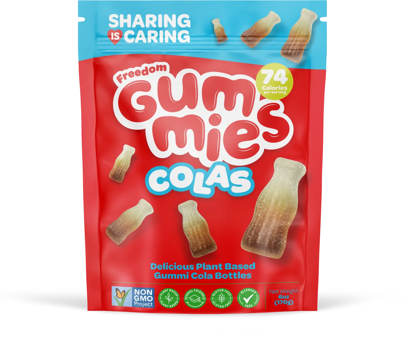 Freedom Gummie Colas - Top 14 allergy free, Halal certified, Kosher and PKU suitable
